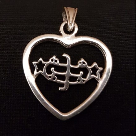 Pendentif  Argent coeur signe