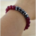 Bracelet mot 'BAHAI' perles rouges