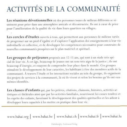Bahá'u'lláh 'Laissez votre vision devenir universelle'