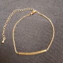 Bracelet avec plaque plaquée or étoile 9 branches