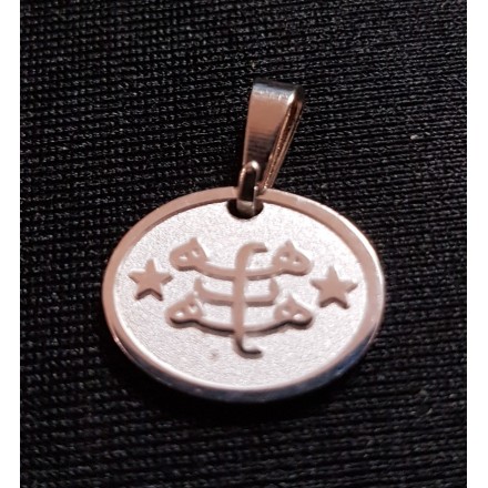 Pendentif plaqué argent   'yá bahá'u'l-abha' & signe