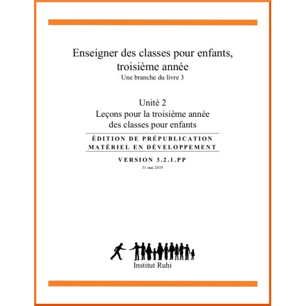 Ruhi - Livre 3 - Troisième année - Enseigner des classes d'enfants