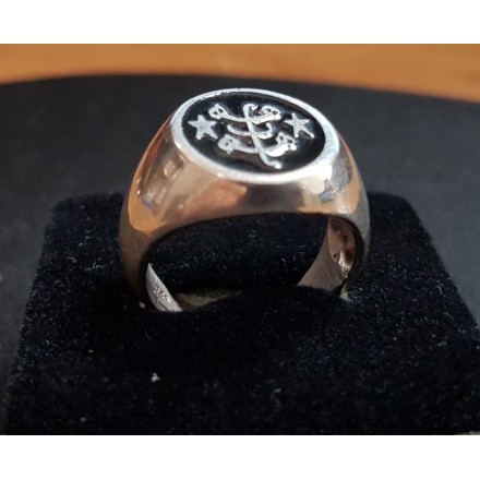 Chevalière ovale Argent  Plus Grand Nom