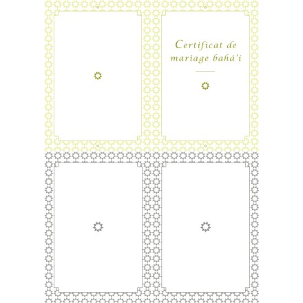 Certificat de mariage