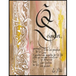 Calligraphie - C26 - 'O Seigneur permet à tous les peuples..'