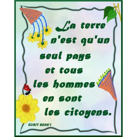 Différentes Cartes Postales avec Écrits bahá'is