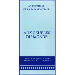 Dépliant  Au peuple du monde, la promesse de la paix mondiale