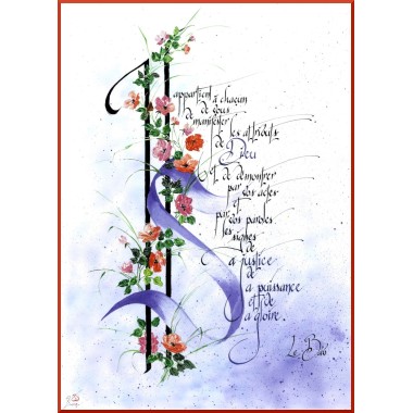 Calligraphie - C53- 'Il appartient à chacun de vous..'