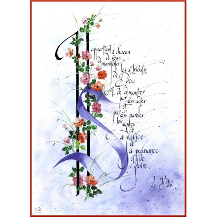 Calligraphie - C53- 'Il appartient à chacun de vous..'