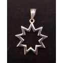 Pendentif argent grand modèle étoile 9 branches