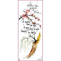 Marque Page Calligraphié MP7  'Gardez-vous,Ô peuple de Bahá.'