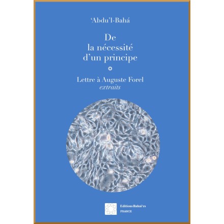 De la nécessité d'un principe - Lettre à Auguste Forel