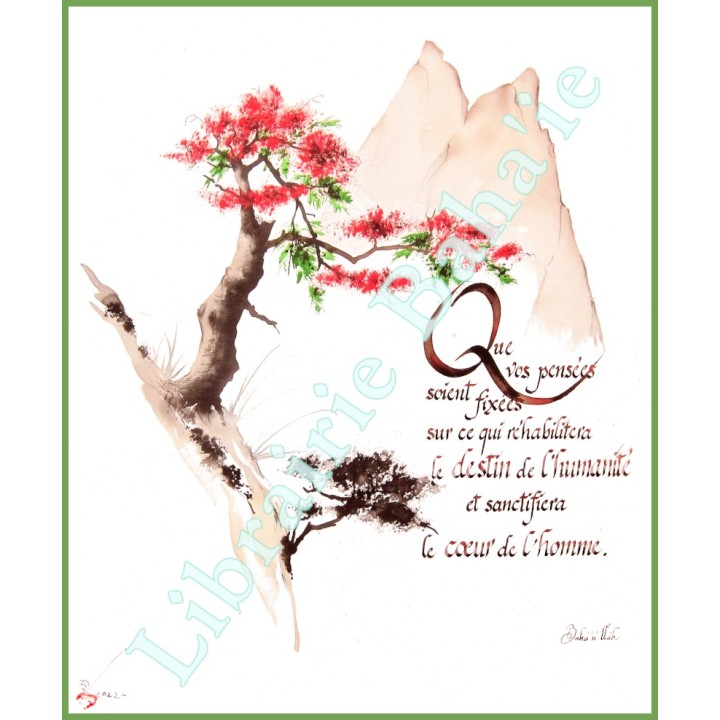 Calligraphie - C00 - 'Que vos pensées soient ...'