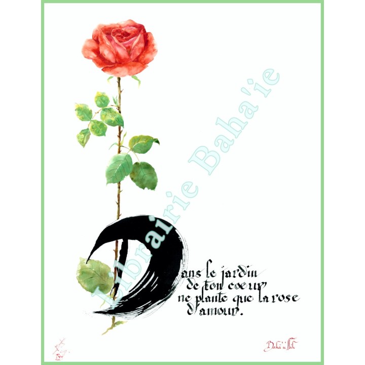 Calligraphie - C04 - 'Dans le jardin de ton cœur...'