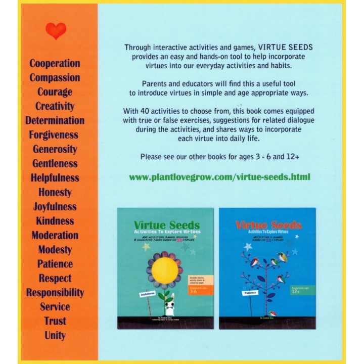 Virtue Seeds : 7-11 ans Activités et jeux basés sur 20 vertus