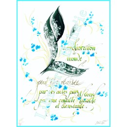 Calligraphie - C09 - 'L'amélioration du monde ...'