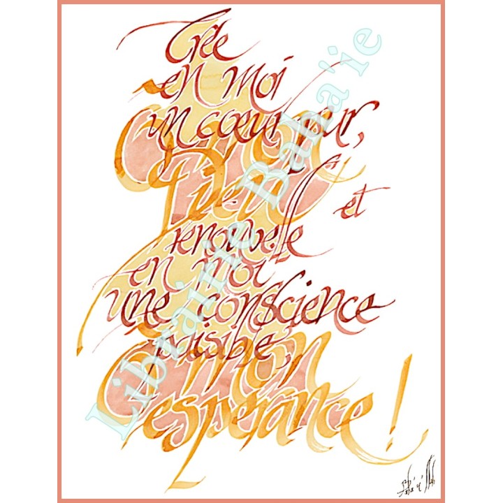 Calligraphie - C10 - 'Crée en moi un coeur pur ...'