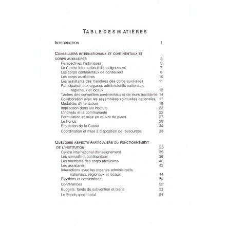 L'institution des conseillers