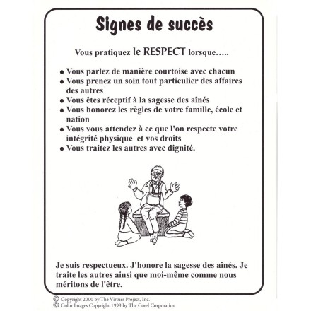 Le Projet des Vertus , Cartes pour éducateurs