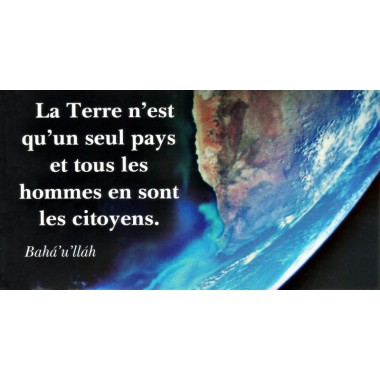 lot de 10 cartes 'La terre n'est qu'un seul pays'