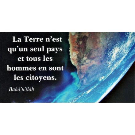 lot de 10 cartes 'La terre n'est qu'un seul pays'